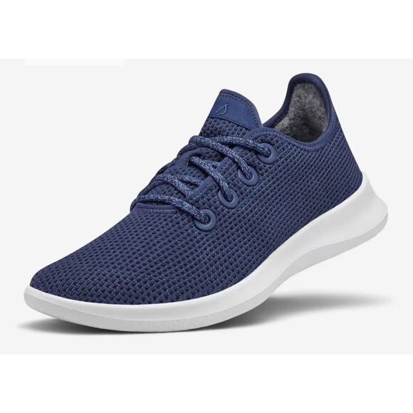 allbirds Shoes - Allbirds Women’s Tree Runners Sneakers in Marine Blue (White Sole) Size 9